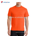 Heiße verkaufende hohe Sichtbarkeit Fluo orange Sicherheits-T-Shirt farbenreiche Breathable kurze Hülsen-Arbeitskleidung mit fertigen Logo-Drucken besonders an